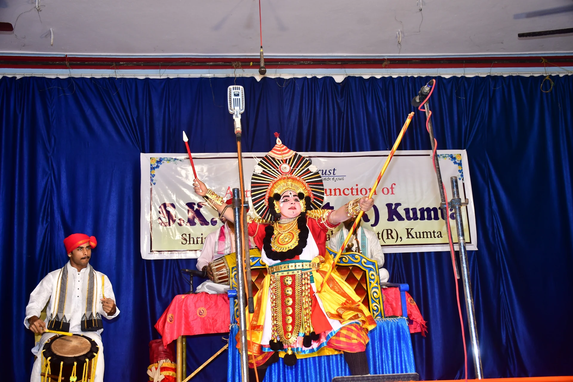 Shri Uday Hegde Kadabal in a Still from the Yakshagaana, Sudhanvaarjuna Kaalaga, played at the 5th anniversary function of the Trust.